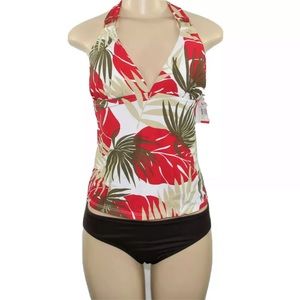 NWT LEILANI 2 Pc Bikini Swimsuit Set Tankini Sz 8